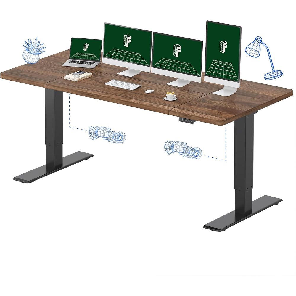 Desk Setup Dual Monitor - Электрический подъемный стол 79