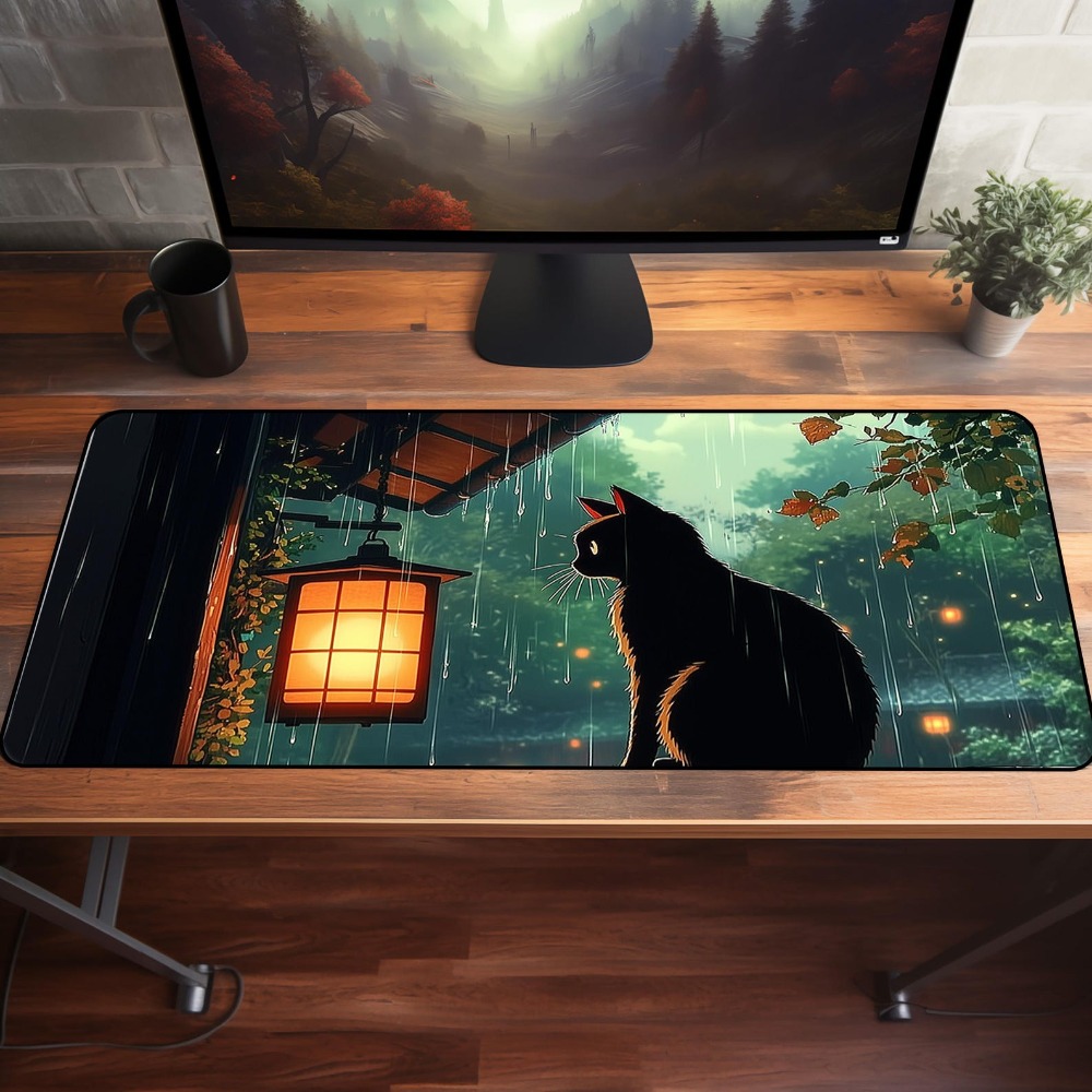 Desk Setup Aesthetic - Аниме-коврик для стола: милый зеленый цветочный