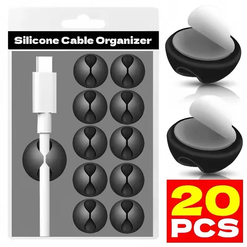Desk Setup Cable Management - Кабельные зажимы-держатели для телефонных проводов, USB-кабелей,