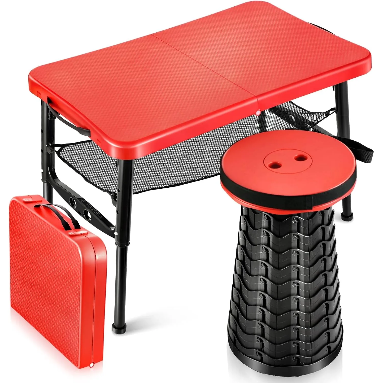 Desk Setup Laptop - Выдвижной складной стол и набор табуретов,