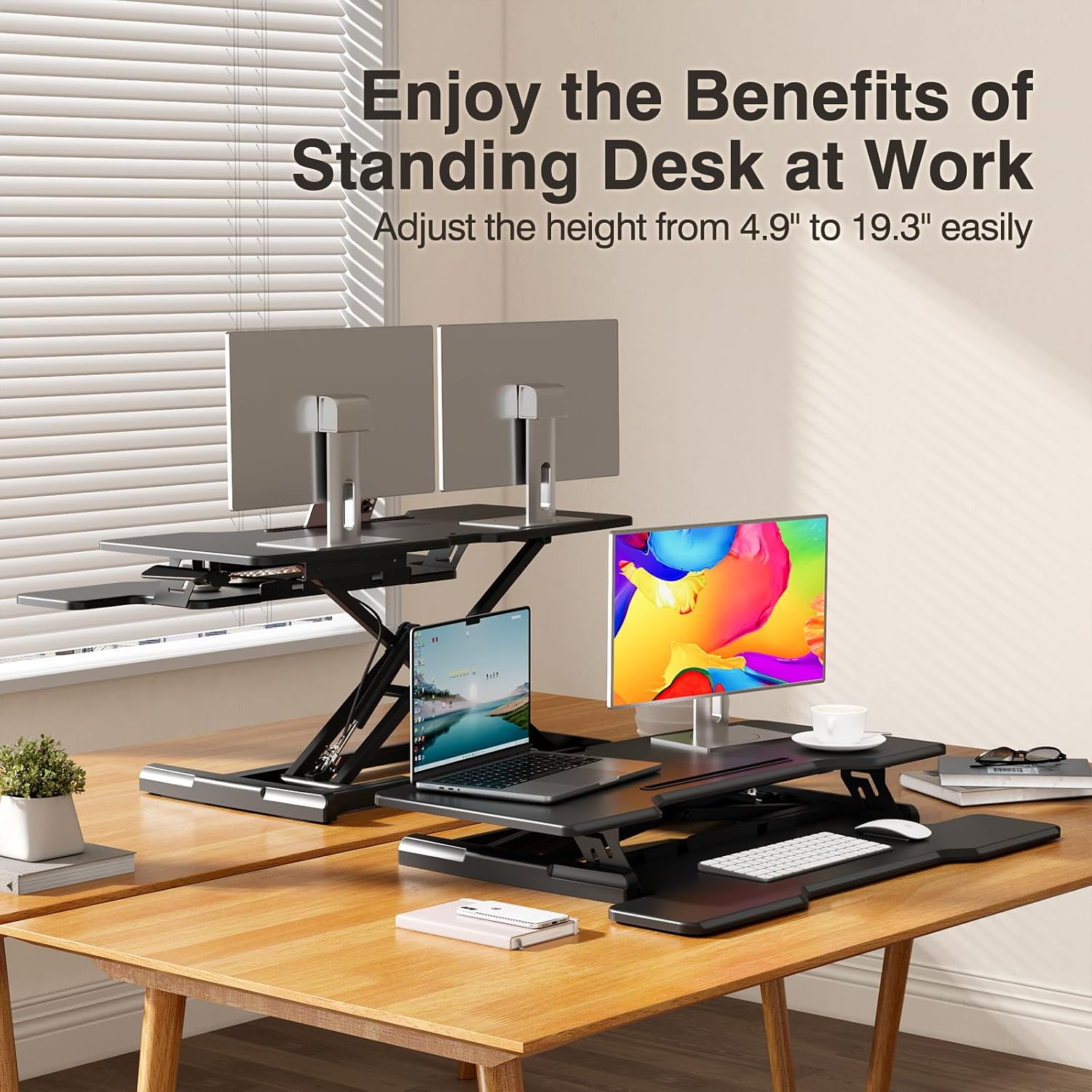 Конвертер для стоячего стола,  – обзор и цена Desk Setup Dual Monitor