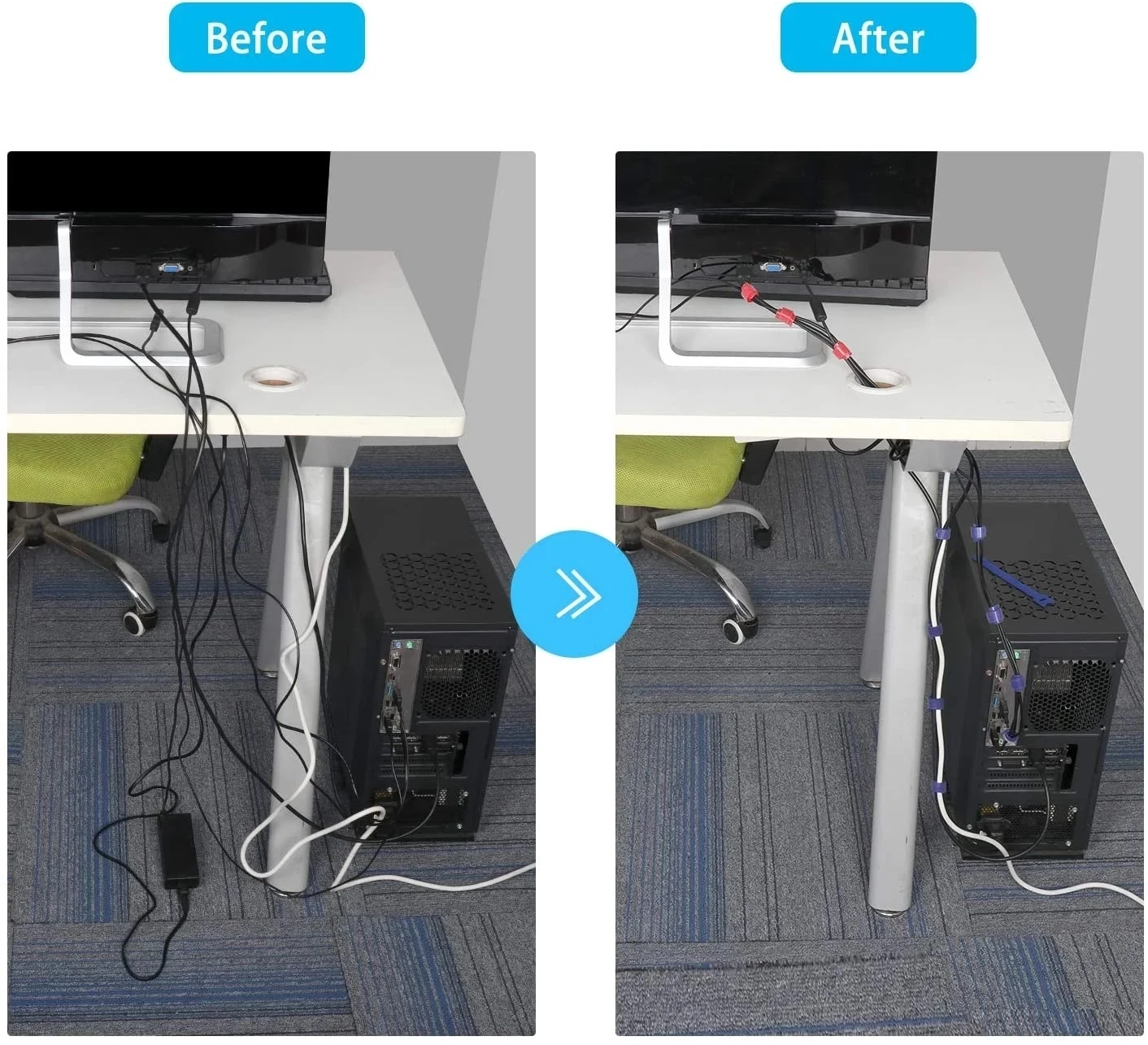 10-50 шт. Многофункциональные  – обзор и цена Desk Setup Cable Management