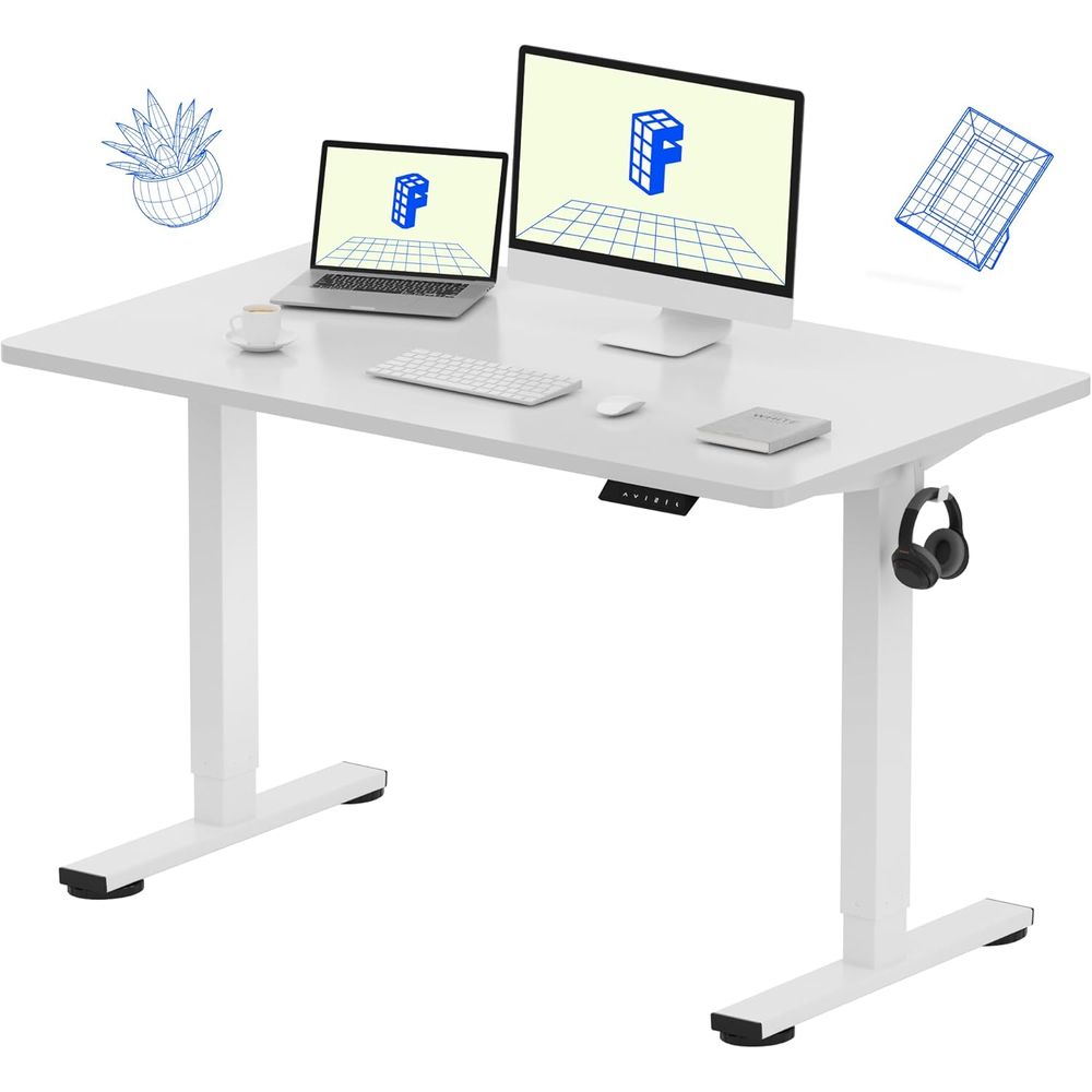 EN1 Цельный стол-трансформер 4 – обзор и цена Desk Setup Dual Monitor