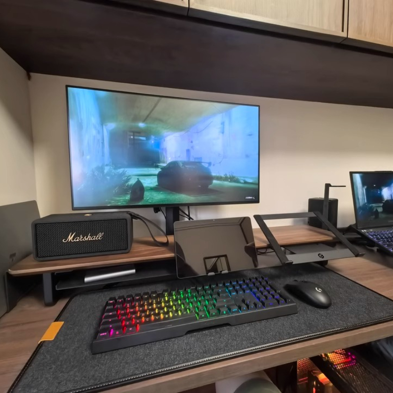 Модульная подставка для монито – обзор и цена Desk Setup Monitor And Laptop