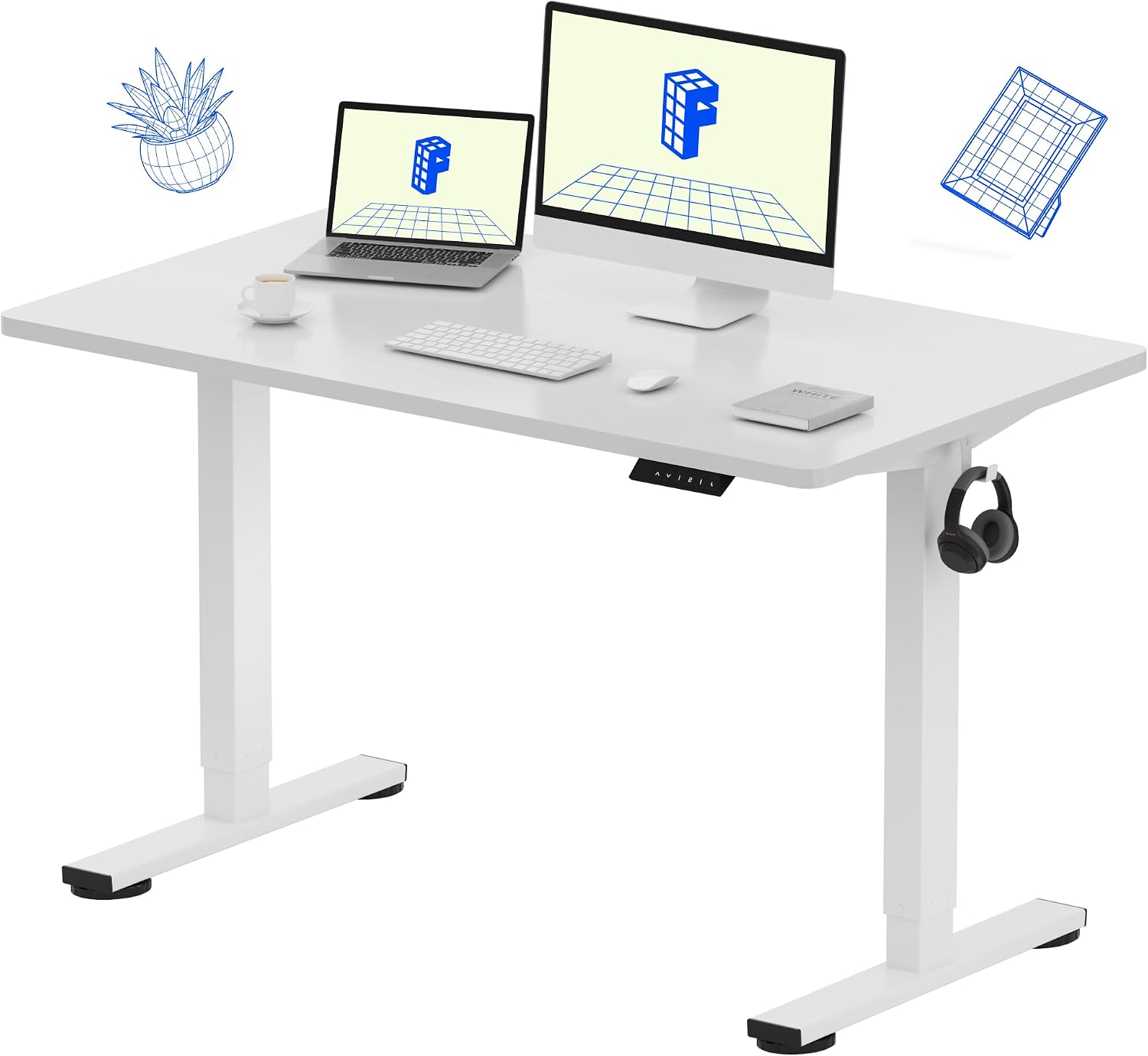 Стол для работы стоя 48 дюймов – обзор и цена Desk Setup Dual Monitor