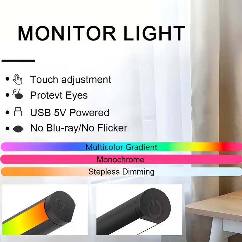 Светодиодная лампа-бар для мон – обзор и цена Desk Setup Lighting